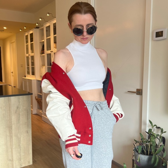 Vintage, VARSITY LETTERMAN JACKET, wool/leather.  Made in the USA - Picture 2 of 13